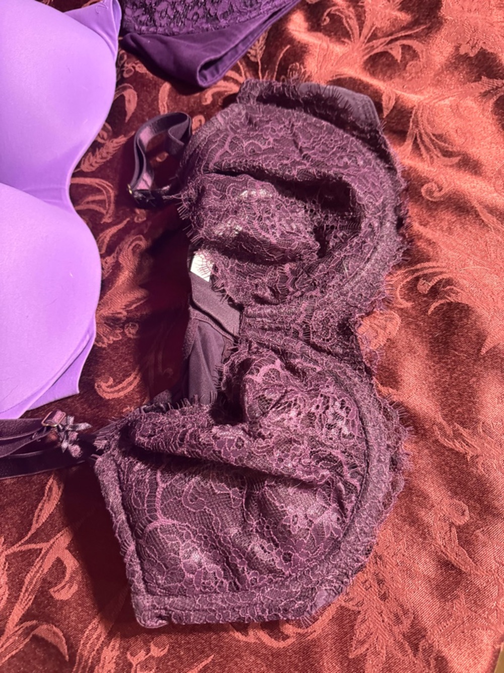 Victoria's Secret Purple Lace & Smooth Bras - 2 Pack